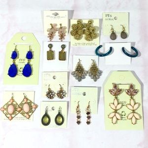 Chandelier Earring Lot 12 Pairs for Pierced Ears